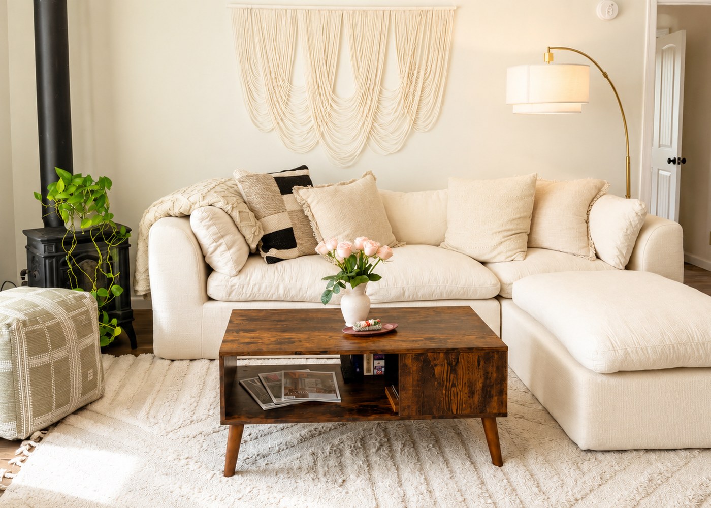 After — the transformed living room